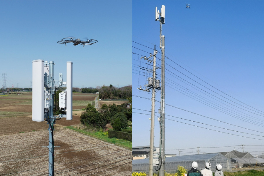 Trabajos con drones. Foto Rakuten Airmap.