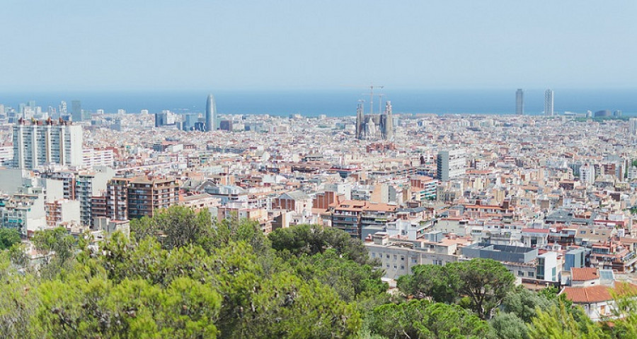 Barcelona a vista de dron. Foto AESA.