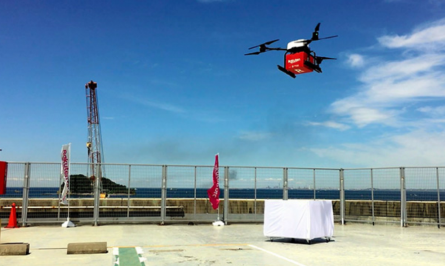 Entregas en UAV. Foto Rakuten.