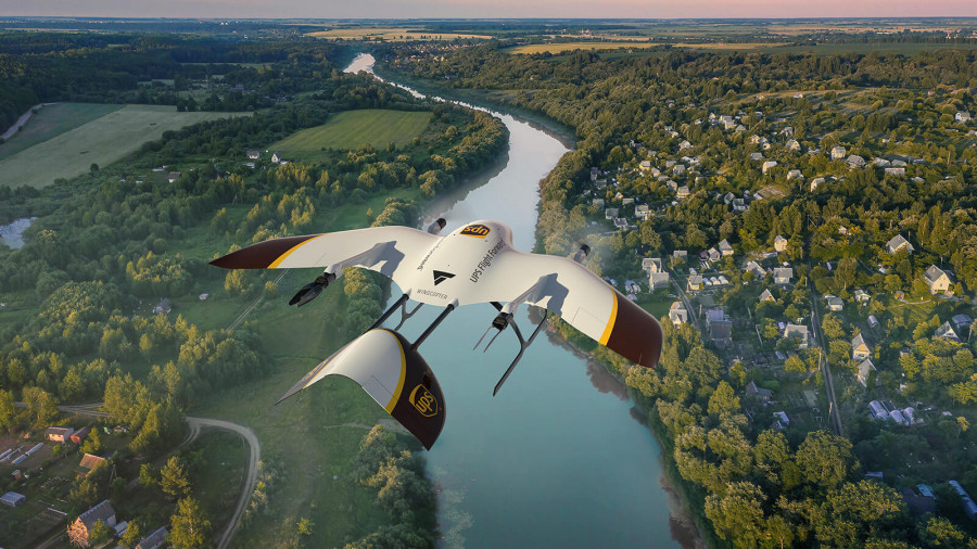 Dron UPS. Foto UPS.