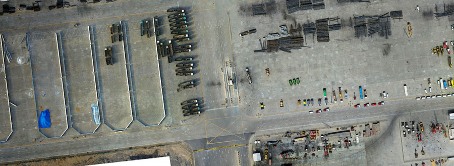 Imagen tomada por el UAV multirrotor del puerto. Foto Terra Drone.