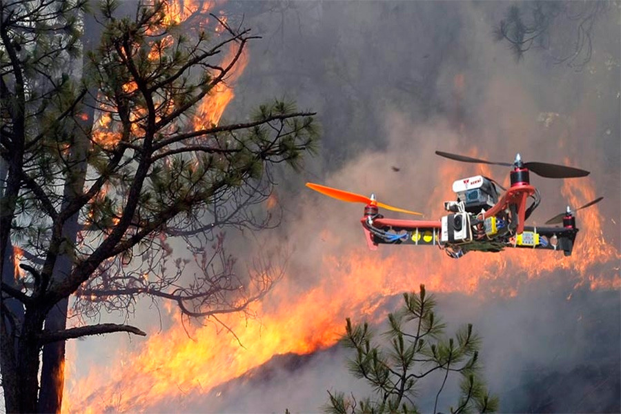 Dron uchile incendios