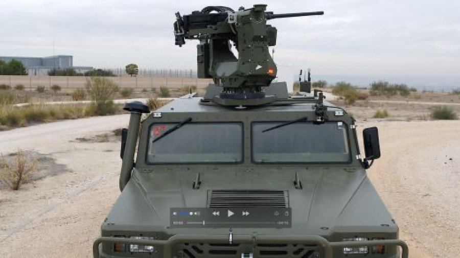 Prototipo UGV equipado con la Guardian 2.0. Foto Escribano