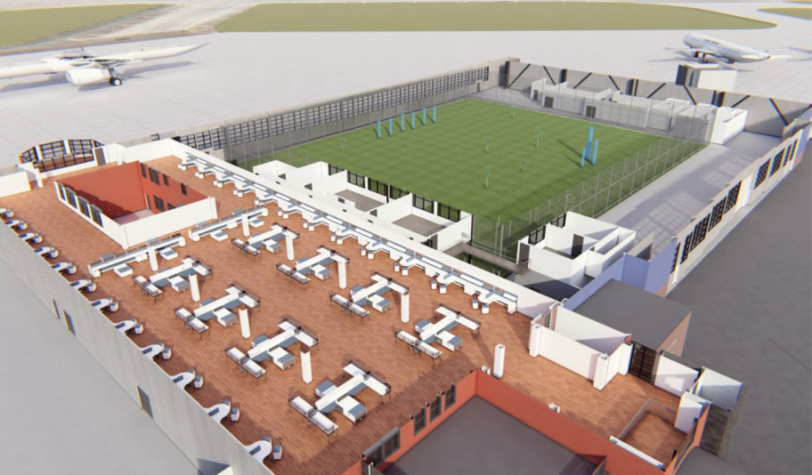 Maqueta del futuro centro. Foto Aeropuerto internacional de Griffiss.
