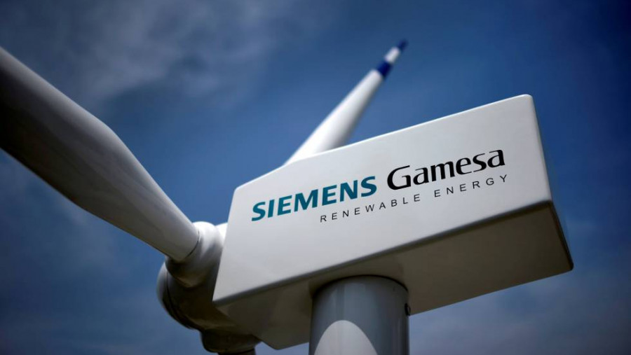 Aerogenerador en parque eólico. Foto Siemens Gamesa.