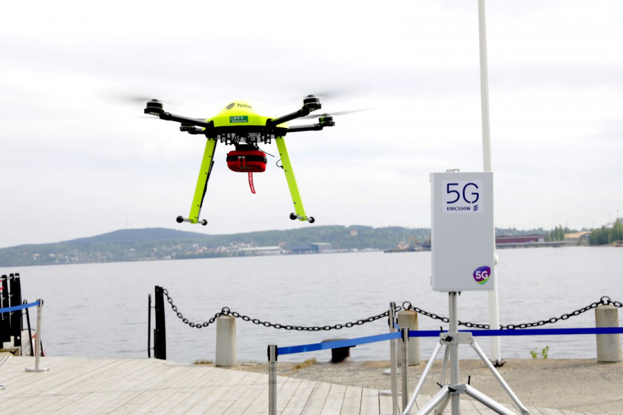 Dron desfibrilador 5g Telia