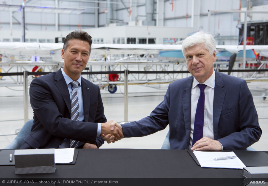 FIA 2018 Airbus and International SOS sign MOU on drone cargo delivery systems day 03