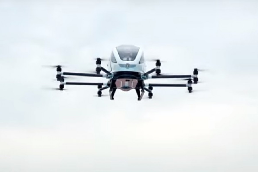 Ehang vuelo pasajeros captura