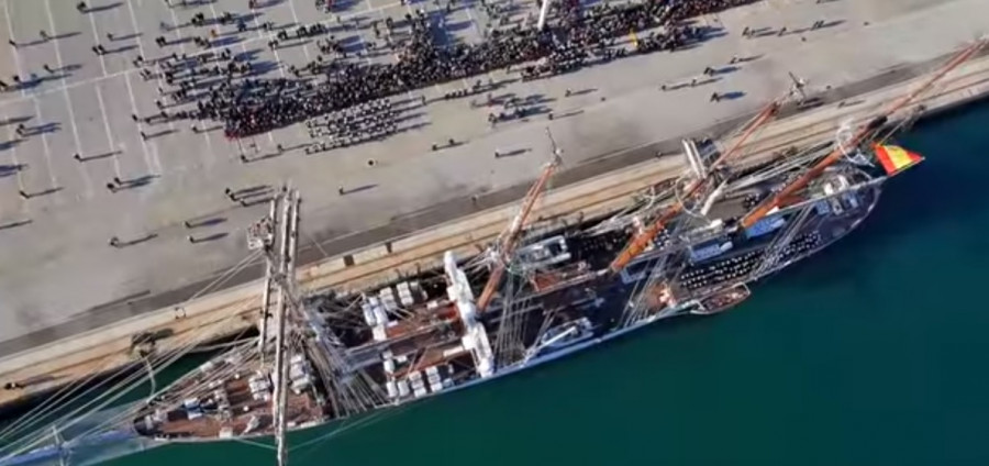 Puerto cadiz Buque Escuela espanol Juan Sebastian Elcano 2015  UAVaerials