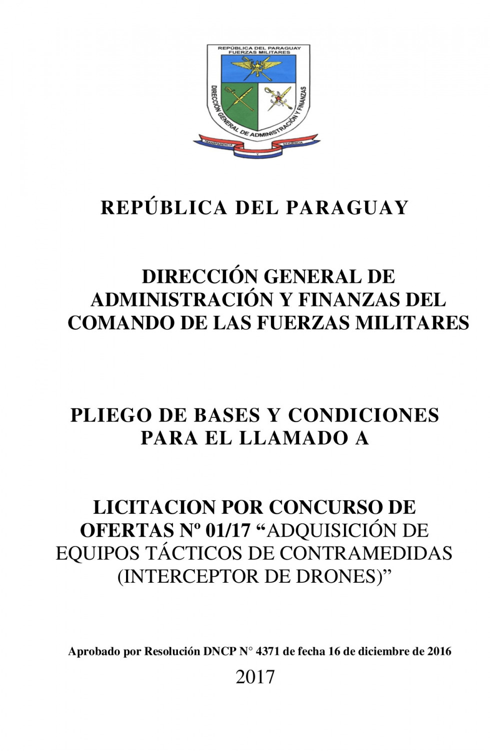 PARGUAY20LICITACIC393N20SISTEMA20INTERCEPTAR20UAV