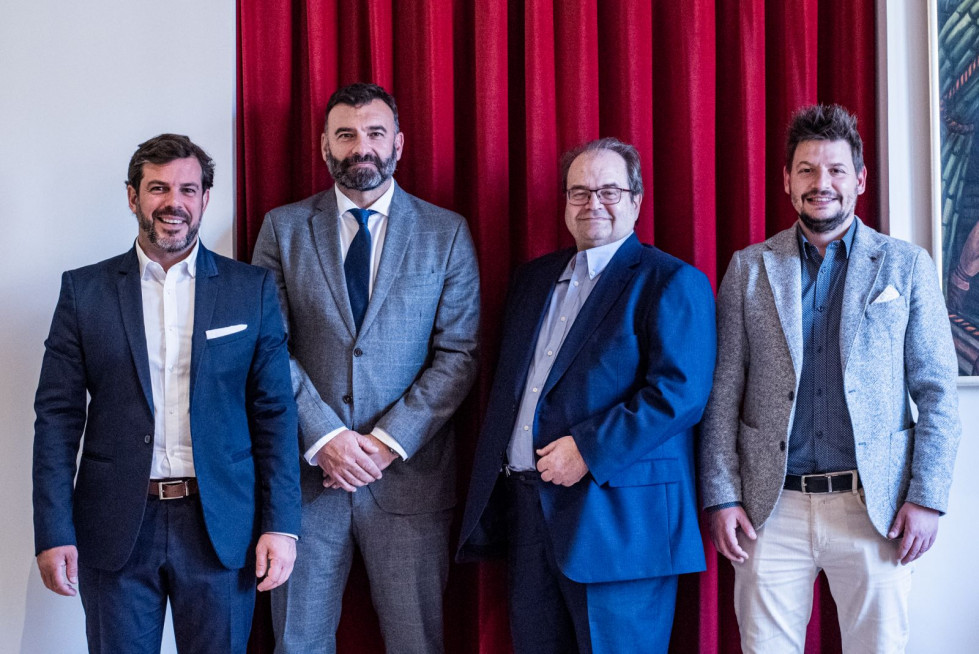 Carlos Poveda, Agustín J. Sáenz, Fernando Núñez y Fernando Nuñez Lirio. Foto Umiles.