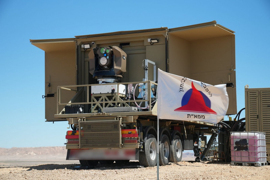 Sistema Iron Beam desplegado. Foto Ministerio de Defensa israelí