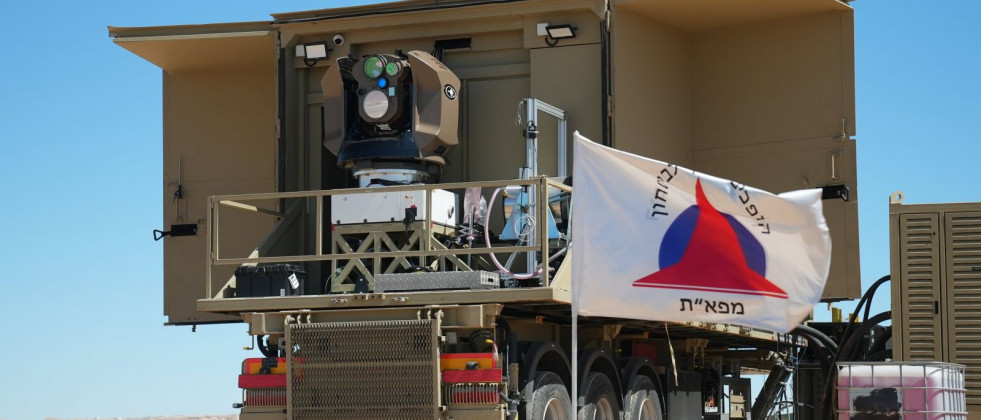 Sistema Iron Beam desplegado. Foto Ministerio de Defensa israelí