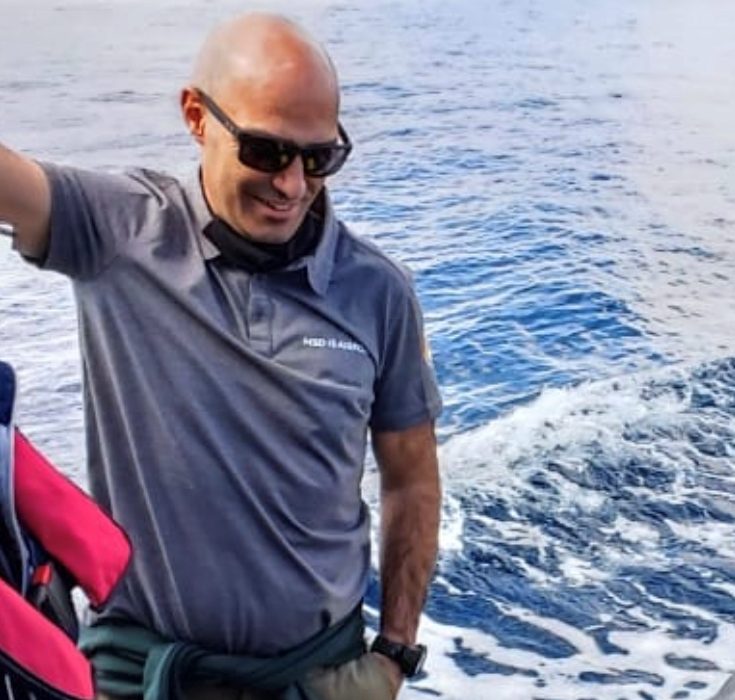 Jorge Pérez-Bouzada durante el IMX 22 en Jordania. Foto Marine Instruments