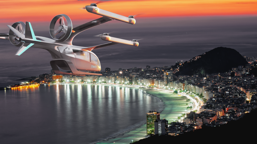 Prototipo de VTOL de Eve. Foto Embraer.