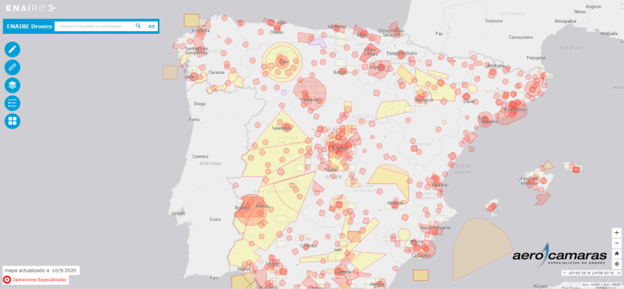 Mapa ENAIRE Aerocamaras