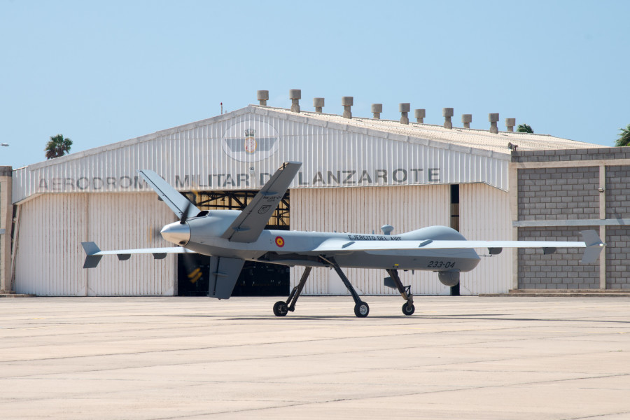 Primer vuelo del Predator del Ejército del Aire y del Espacio en Lanzarote