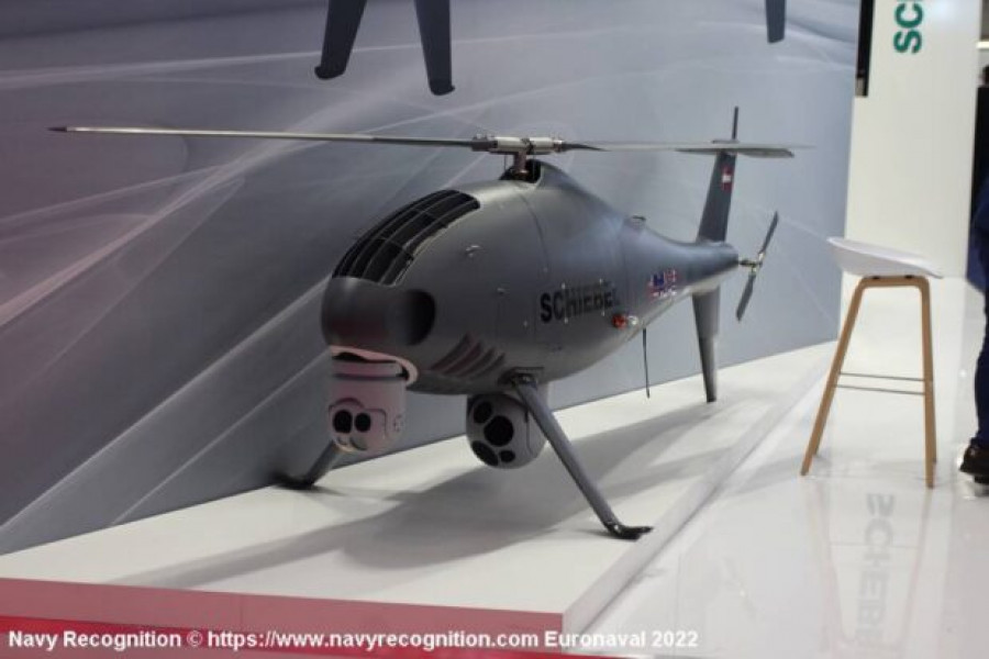 Schiebel promotes naval version of its CAMCOPTER S 100 UAS Euronaval 2022 620x414