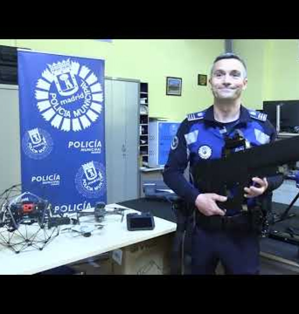 La Sección de Apoyo Aéreo de la Policía Municipal de Madrid muestra sus drones
