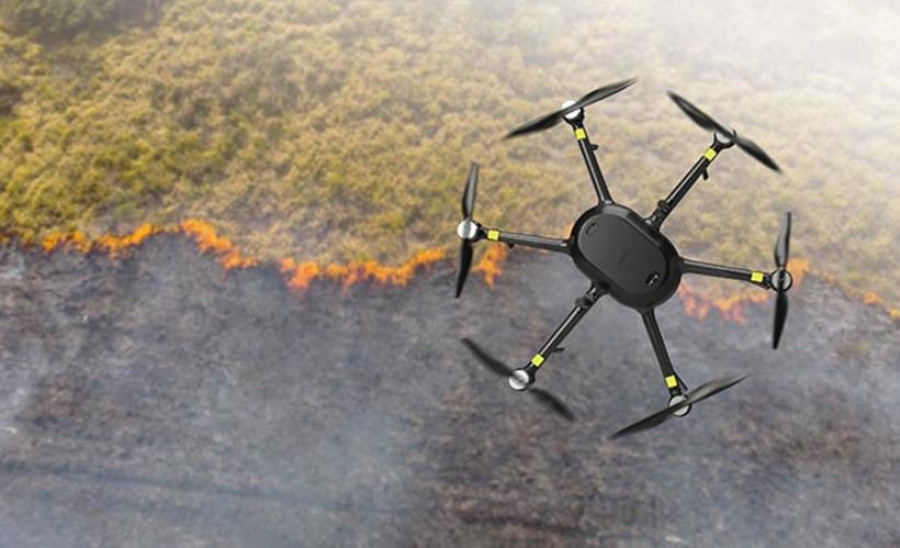 Dron nokia incendio. Foto Nokia