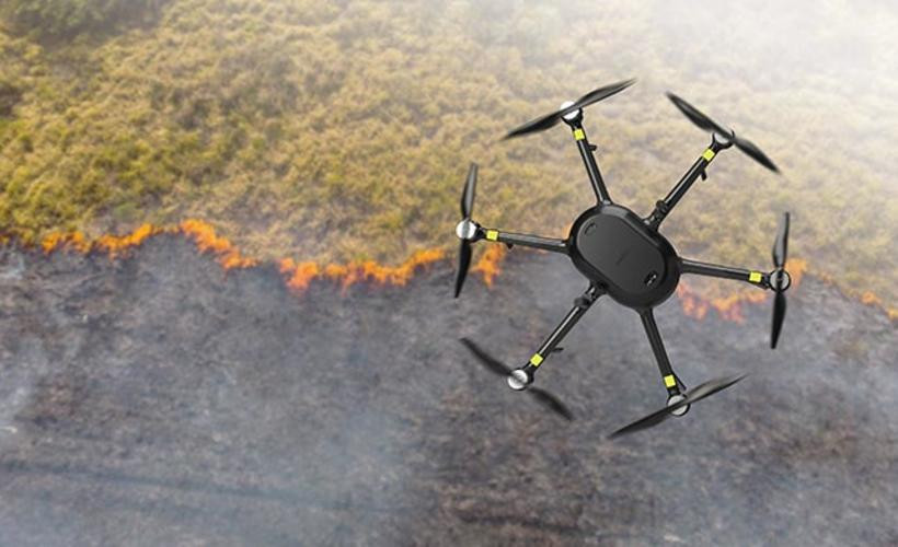 Dron nokia incendio. Foto Nokia