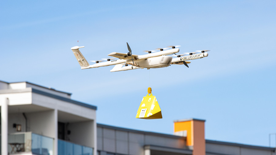Dron de entrega de Wing foto Wing