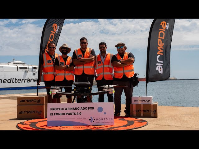 Presentación del dron 'Stratos Industrial PT-25' para operaciones logístico-portuarias