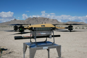 Dron TRV 150 dotado de un proyectil. Imagen. BAE Systems