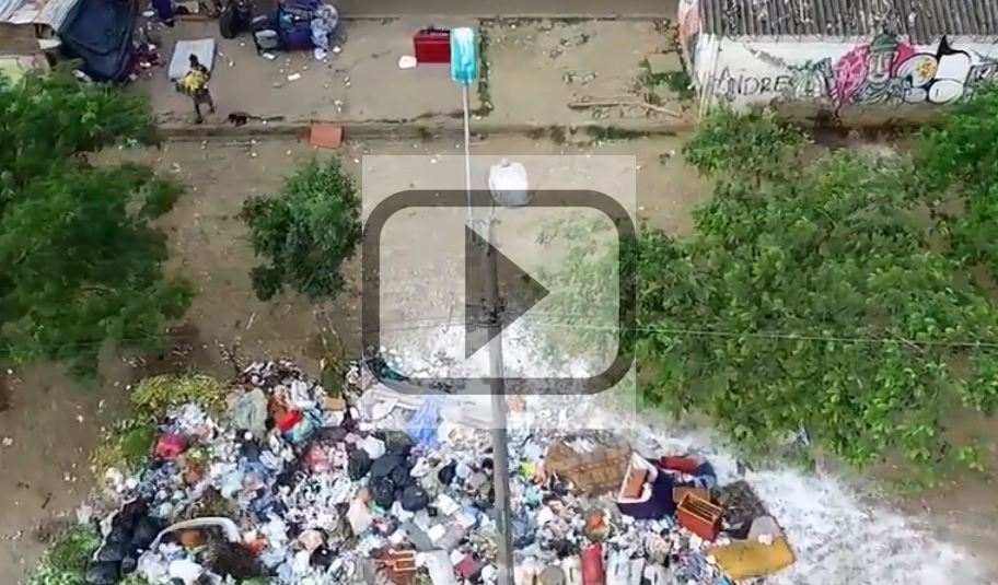 Municipio de Cali, control de residuos con un dron. Alcaldía de Cali